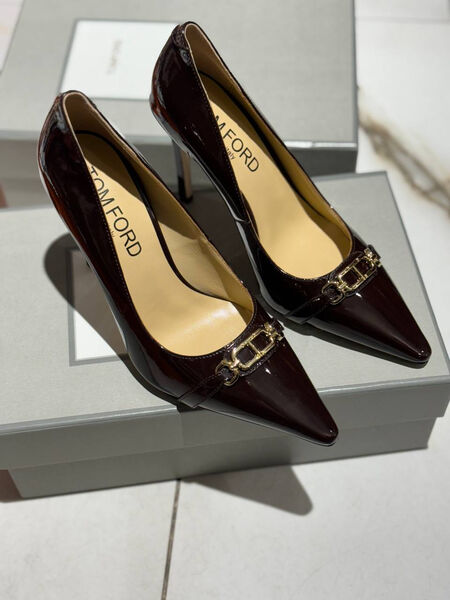 Туфли Tom Ford женский кожа бордовый 159497-2