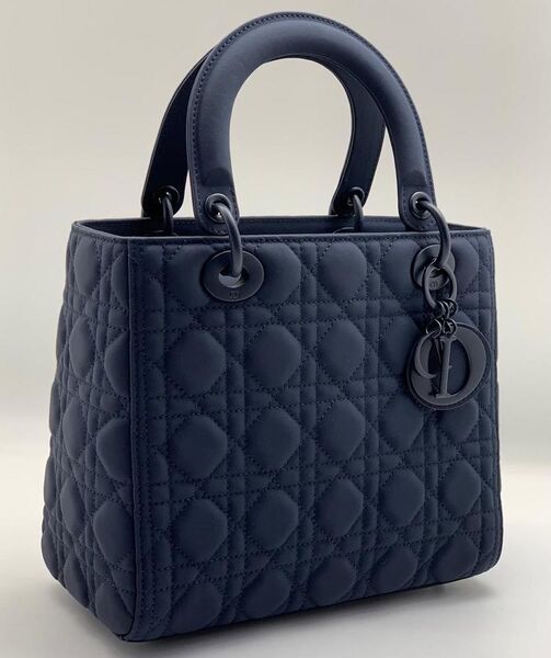 Сумка Lady Dior женский кожа синий 75962