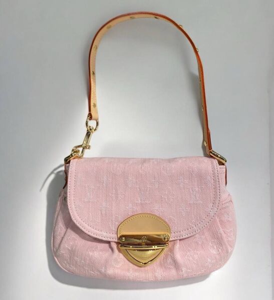 Сумка Louis Vuitton женский текстиль светло-розовый 186658