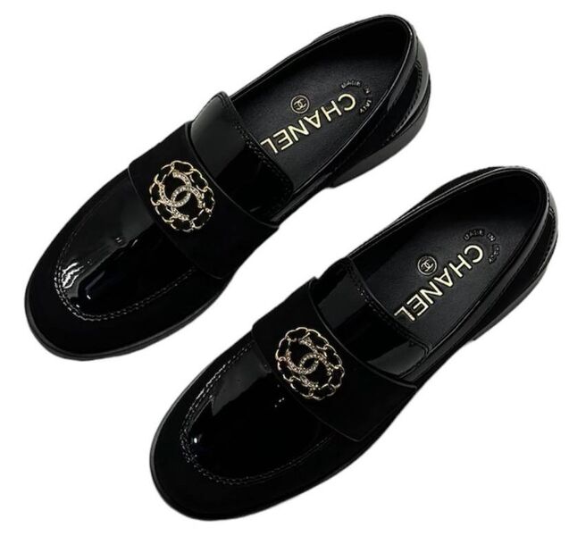 Лоферы Chanel женский кожа черный 104443