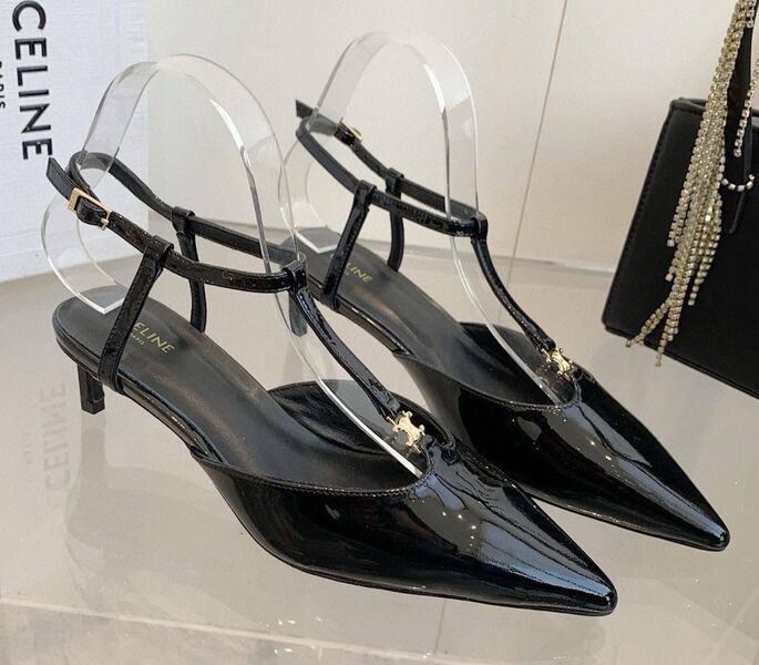 Туфли Celine женский кожа черный 182766