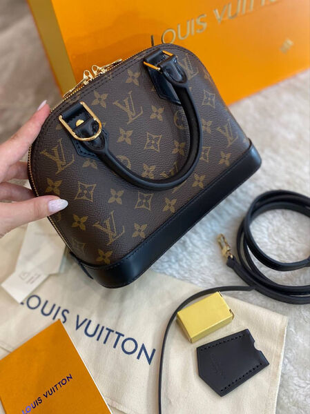 Сумка Louis Vuitton Alma Bb женский канва черный 97024-2