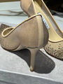 Туфли Jimmy Choo женский текстиль бежевый 98969-3
