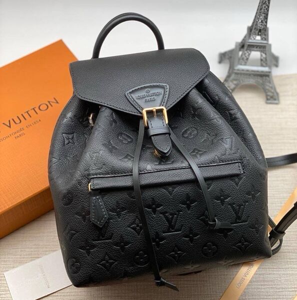 Рюкзак Louis Vuitton женский кожа черный 98565