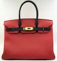 Сумка Hermès Birkin 30 женский кожа бордовый 75317-1