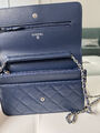 Сумка Chanel Mini женский кожа синий 143086-3