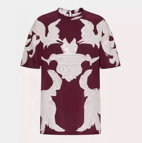 Футболка Valentino женский бордовый 150915