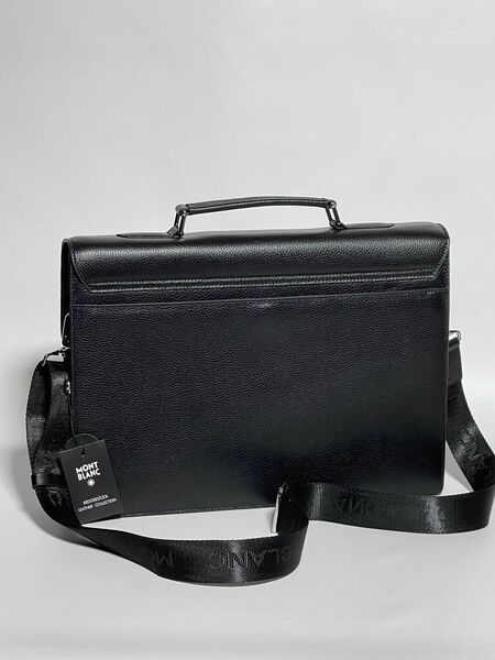 Мужской портфель Montblanc мужской кожа черный 132089-5