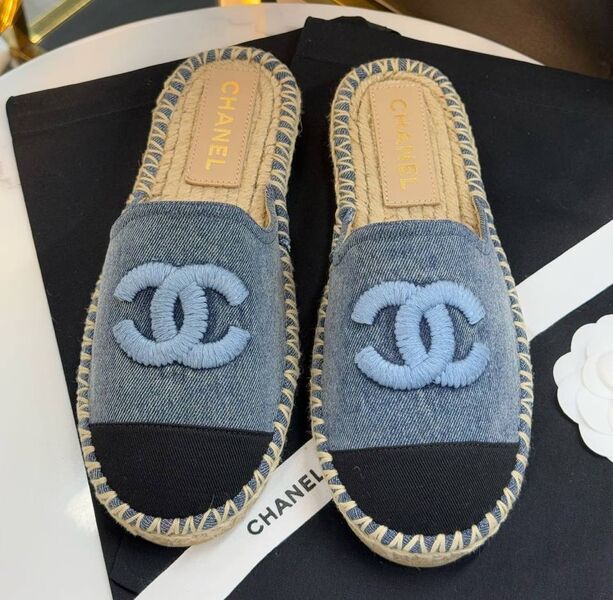 Эспадрильи Chanel женский джинса синий 184605