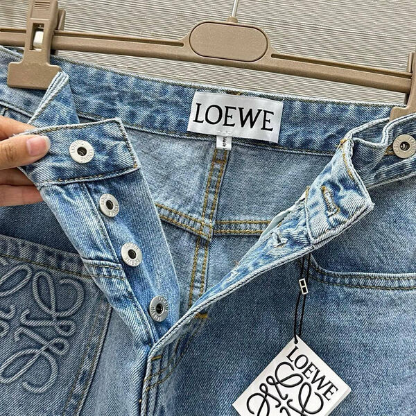 Джинсы Loewe женский джинса бирюзовый 187068-3