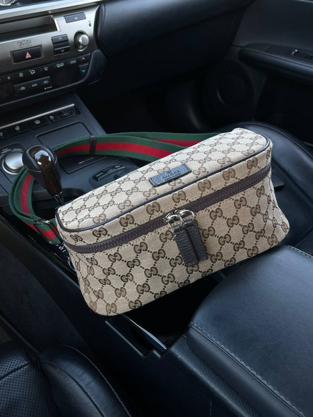 Мужская сумка мессенджер Gucci мужской текстиль бежевый 42771-6