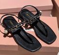 Сандалии Miu Miu женский кожа черный 152724-1