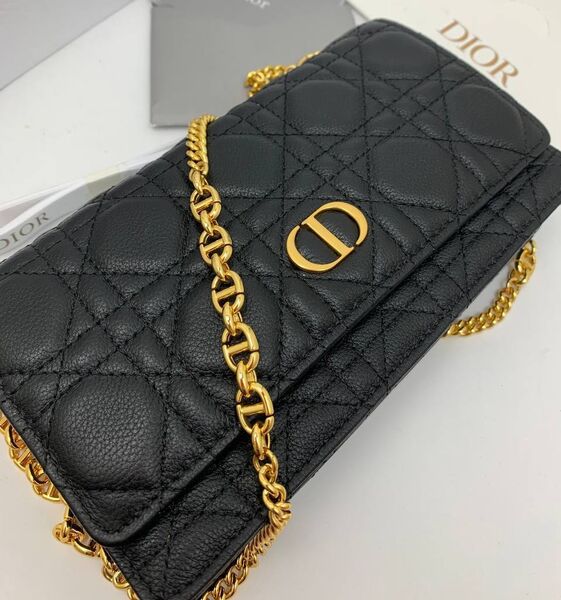 Сумка Christian Dior женский кожа черный 134328