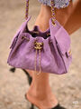Сумка Chanel женский замша фиолетовый 189426-2