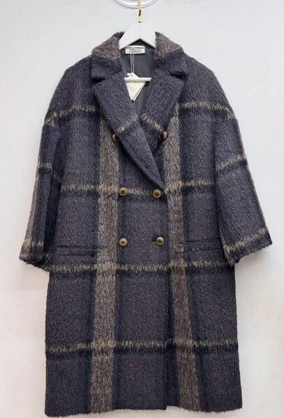 Пальто Brunello Cucinelli женский графитовый 201410