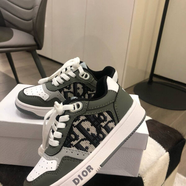 Детские кроссовки Christian Dior кожа болотный 179639-4