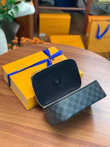 Мужской несессер косметичка Louis Vuitton мужской канва синий 111309-4