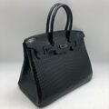 Сумка Hermès Birkin 35 ручная работа женский кожа черный 75375-4