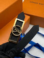 Ремень Louis Vuitton женский кожа черный 188252-3