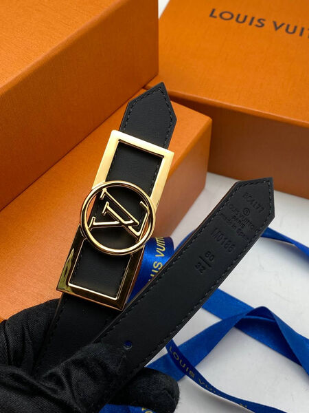 Ремень Louis Vuitton женский кожа черный 188252-3