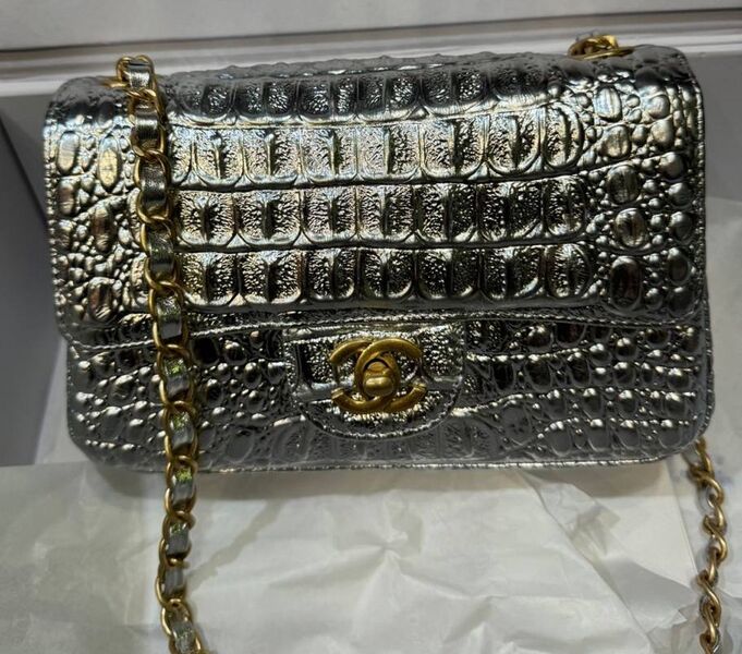 Сумка Chanel женский кожа болотный 169075