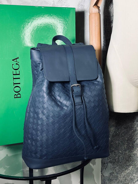 Мужской рюкзак Bottega Veneta мужской кожа синий 131375-4