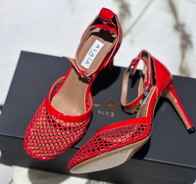 Туфли Alaïa женский кожа бордовый 153815
