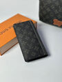 Мужской картхолдер Louis Vuitton мужской кожа черный 111447-2