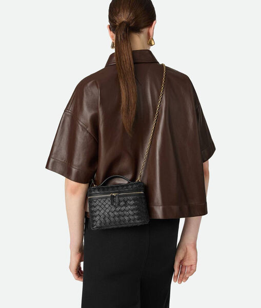 Сумка Bottega Veneta женский кожа черный 201452-2