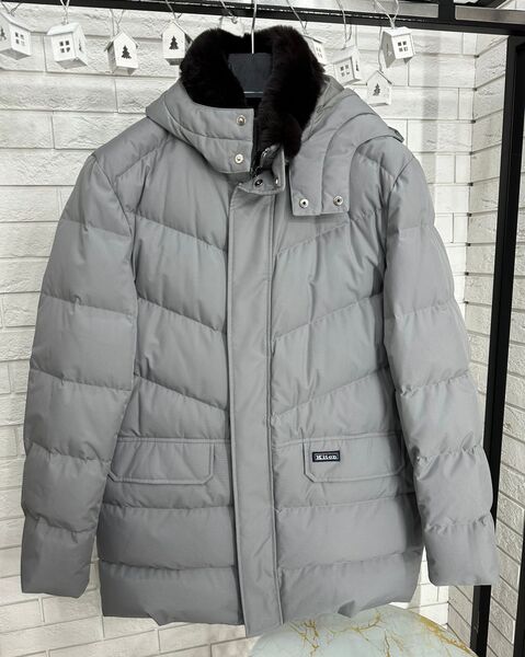 Мужской пуховик Kiton мужской графитовый 171268