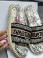 Шлепки Christian Dior женский текстиль черный 111887-3