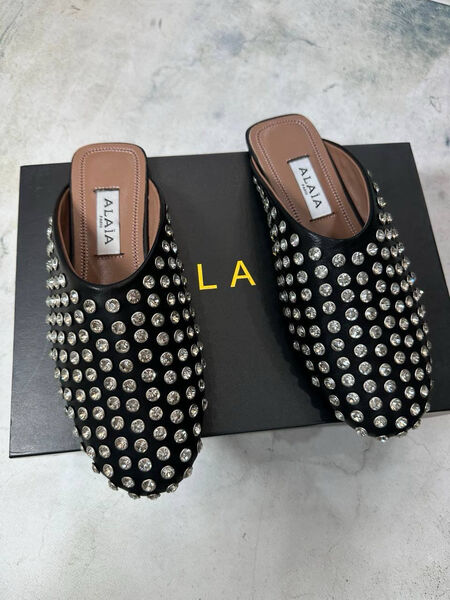 Мюли Alaïa женский кожа черный 137927-2