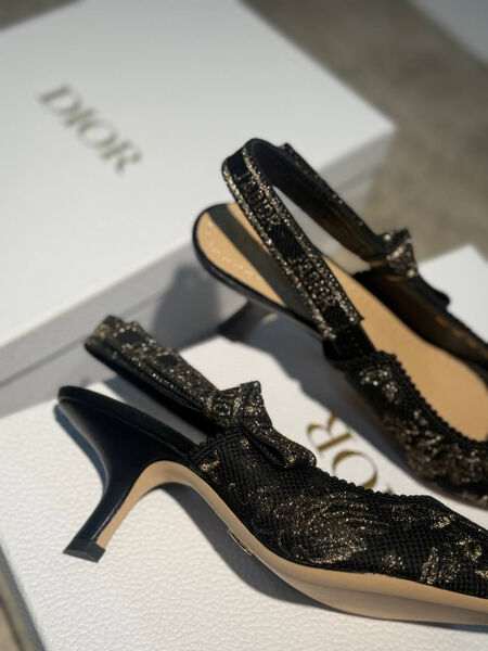 Туфли Christian Dior женский текстиль черный 191350-4