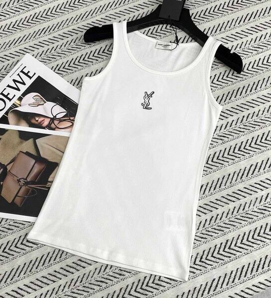 Майка Saint Laurent женский белый 186869