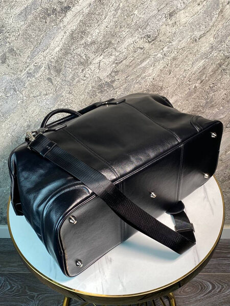Дорожная сумка Zegna мужской кожа черный 121093-8