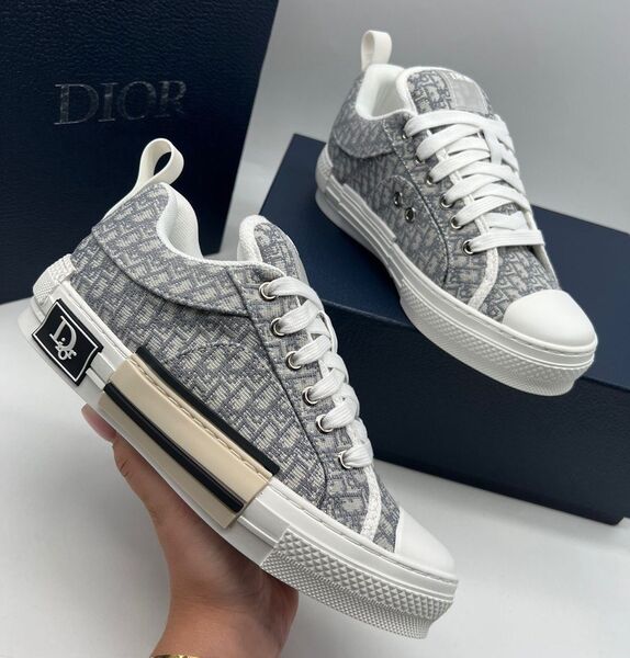 Кеды Christian Dior женский текстиль графитовый 109584