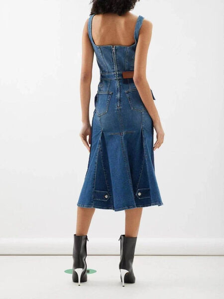 Платье Alexander McQueen женский джинса синий 148370-2