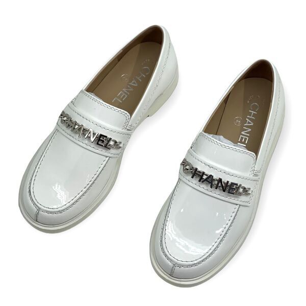 Лоферы Chanel женский кожа белый 39916-2