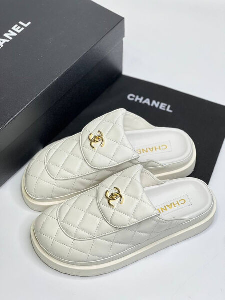 Сабо Chanel женский кожа белый 139995-2