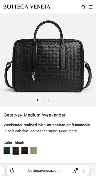 Мужской портфель Bottega Veneta мужской кожа черный 167087-6