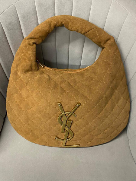 Сумка Saint Laurent женский замша бежевый 197125