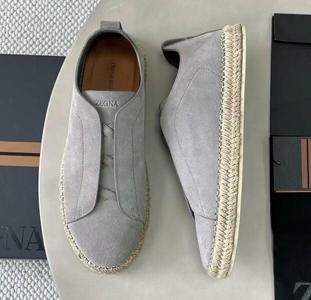 Мужские кеды Zegna мужской замша графитовый 185795