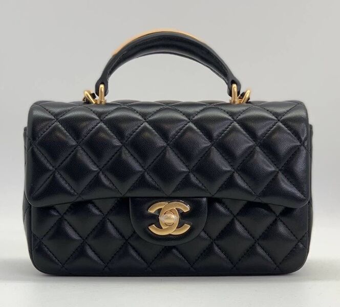 Сумка Chanel женский кожа черный 107053