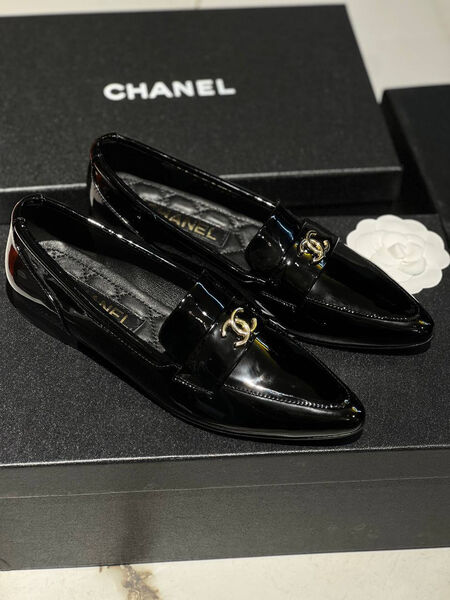 Лоферы Chanel женский кожа черный 146288-4