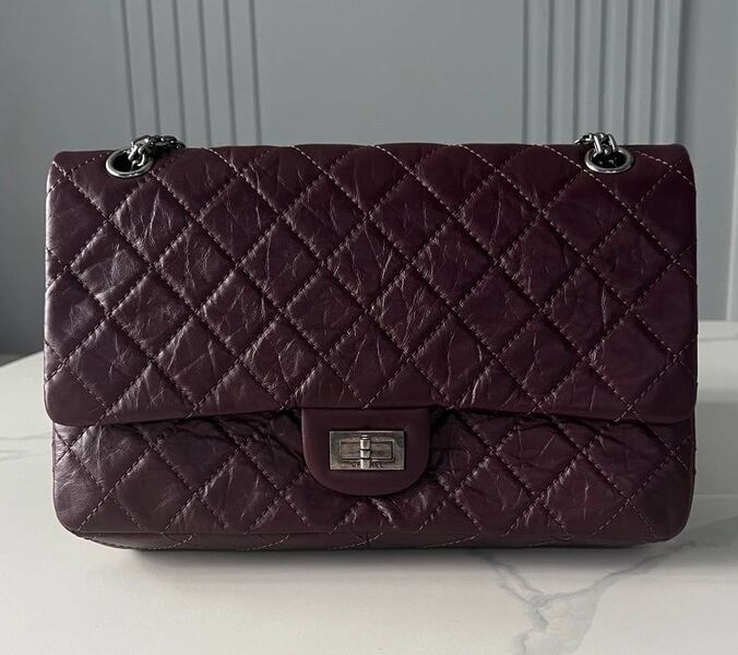 Сумка Chanel Vintage 28 женский кожа бордовый 134329