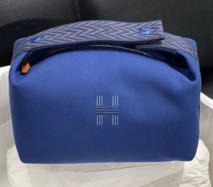 Косметичка Hermès женский текстиль синий 106237