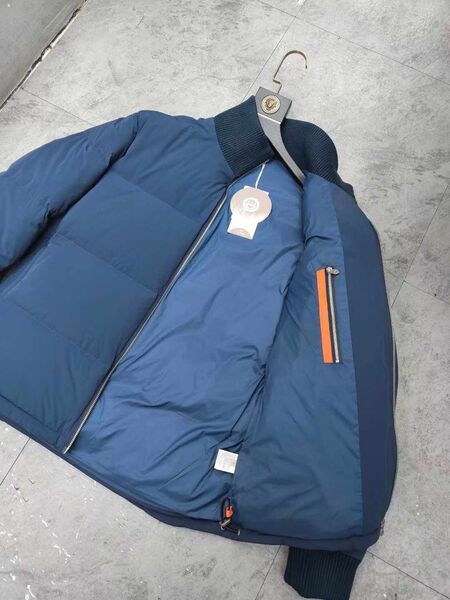 Мужской пуховик Hermès мужской синий 167814-8