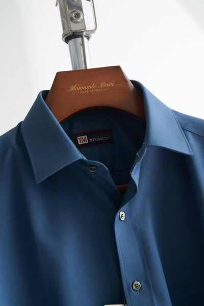 Мужская рубашка Zegna мужской синий 133354-4