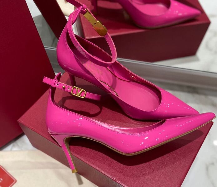 Туфли Valentino женский кожа розовый 107362