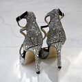 Босоножки Jimmy Choo женский стразы черный 174300-3